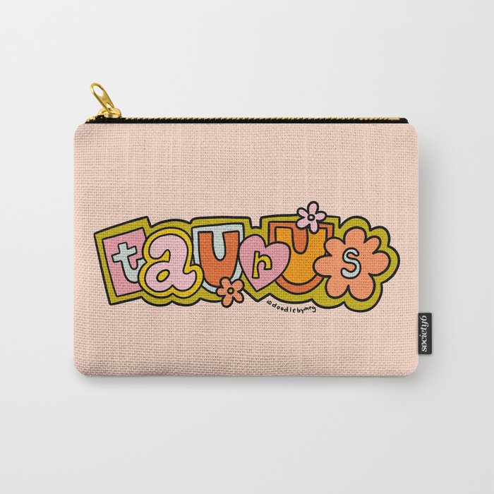 Taurus Doodle Letters Carry All Pouch Gallery Image 1