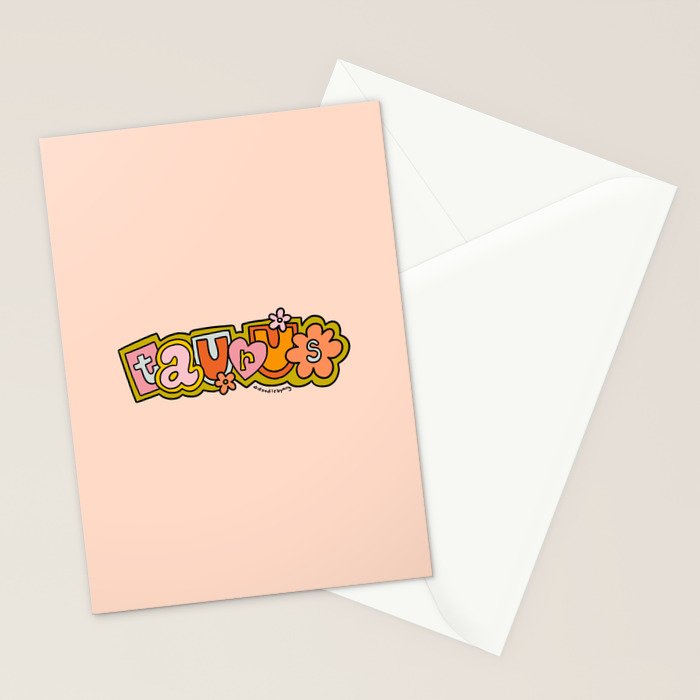 Taurus Doodle Letters Stationery Card Gallery Image 2