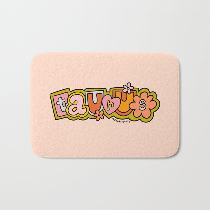 Taurus Doodle Letters Bath Mat Gallery Image 1