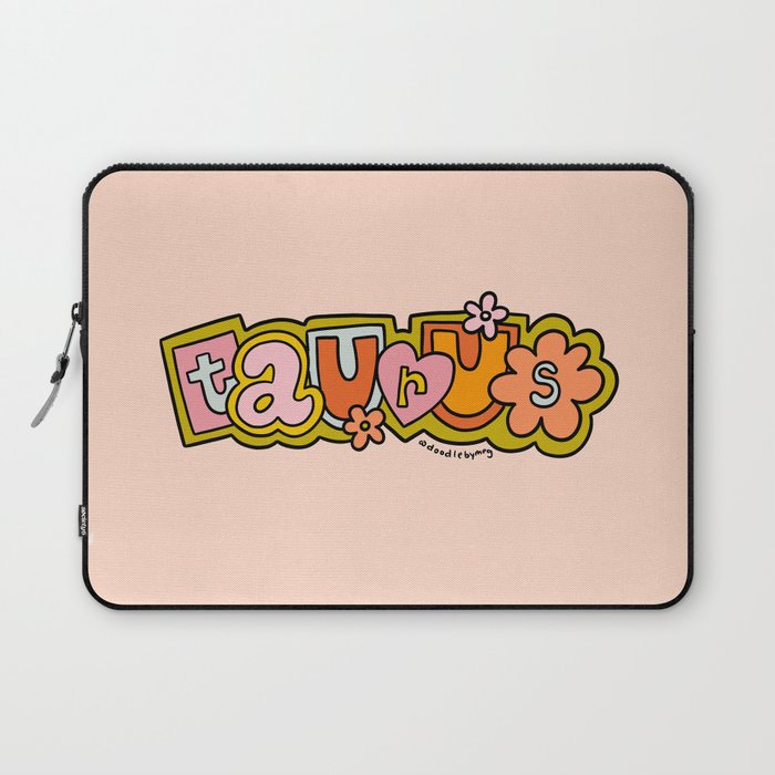 Taurus Doodle Letters Laptop Sleeve Gallery Image 1