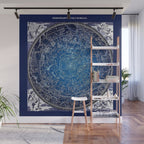 Vintage Celestial Constellations 17th Cenurty Star Map - Star Chart of the Constellations Wall Mural Gallery Image 1