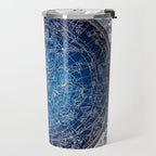 Vintage Celestial Constellations 17th Cenurty Star Map - Star Chart of the Constellations Travel Mug Gallery Image 2