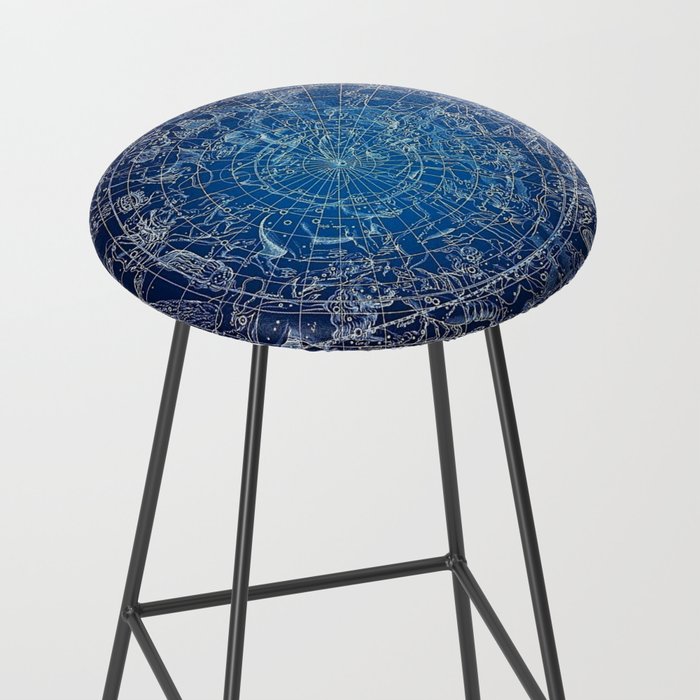 Vintage Celestial Constellations 17th Cenurty Star Map - Star Chart of the Constellations Stool Gallery Image 2