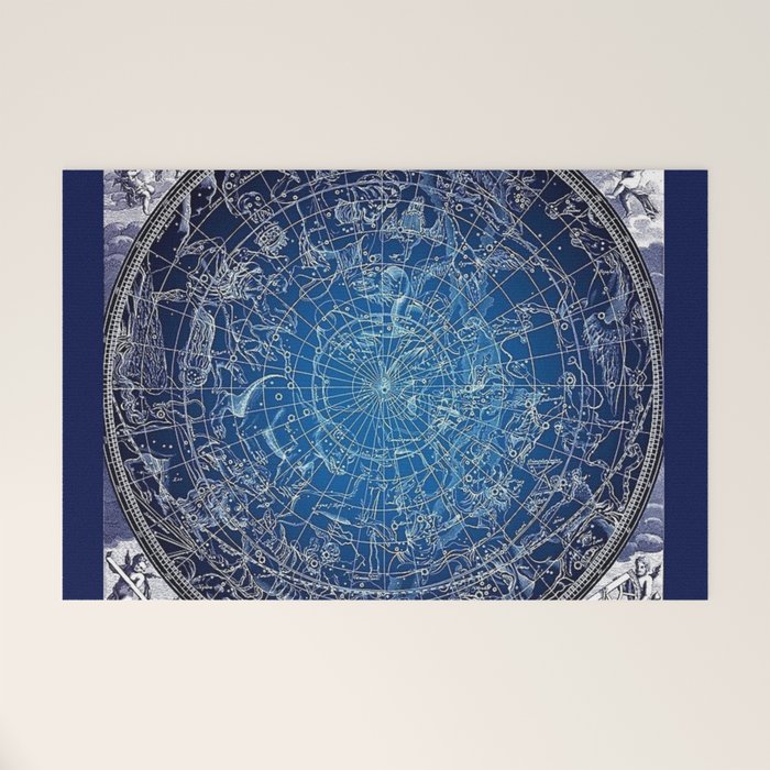 Vintage Celestial Constellations 17th Cenurty Star Map - Star Chart of the Constellations Welcome Mat Gallery Image 1