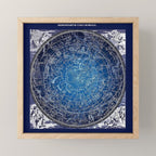 Vintage Celestial Constellations 17th Cenurty Star Map - Star Chart of the Constellations Mini Art Print Gallery Image 1