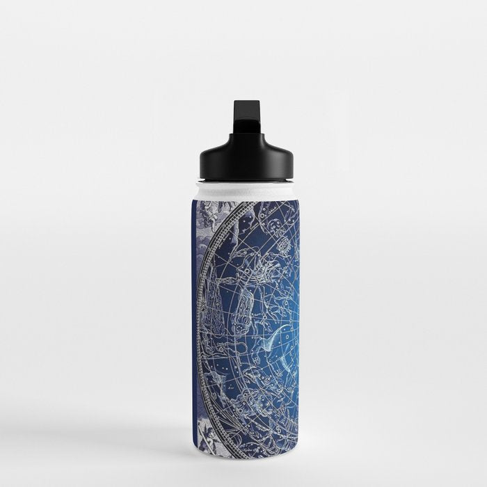 Vintage Celestial Constellations 17th Cenurty Star Map - Star Chart of the Constellations Water Bottle Gallery Image 3
