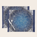 Vintage Celestial Constellations 17th Cenurty Star Map - Star Chart of the Constellations Placemat Gallery Image 1