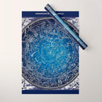 Vintage Celestial Constellations 17th Cenurty Star Map - Star Chart of the Constellations Wrapping Paper Gallery Image 1