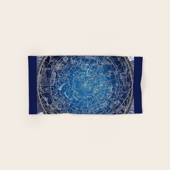Vintage Celestial Constellations 17th Cenurty Star Map - Star Chart of the Constellations Bath Towel Gallery Image 1