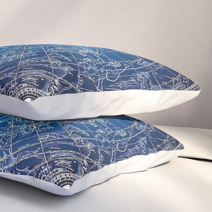 Vintage Celestial Constellations 17th Cenurty Star Map - Star Chart of the Constellations Pillow Sham Gallery Image 3