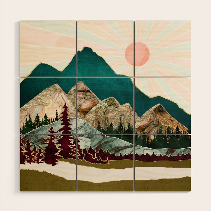 Retro Autumn Vista II Wood Wall Art Gallery Image 1