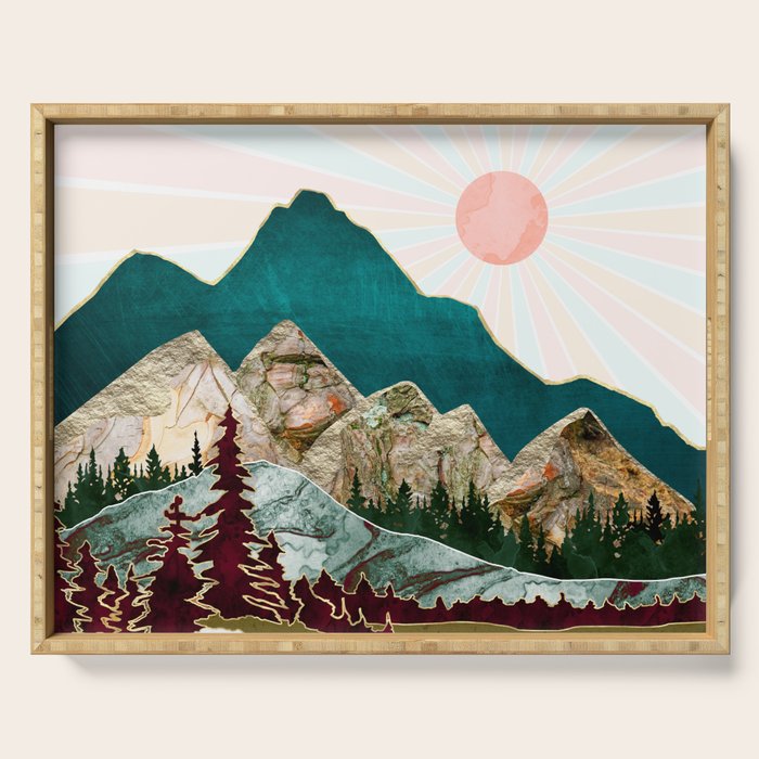 Retro Autumn Vista II Serving Tray Gallery Image 1