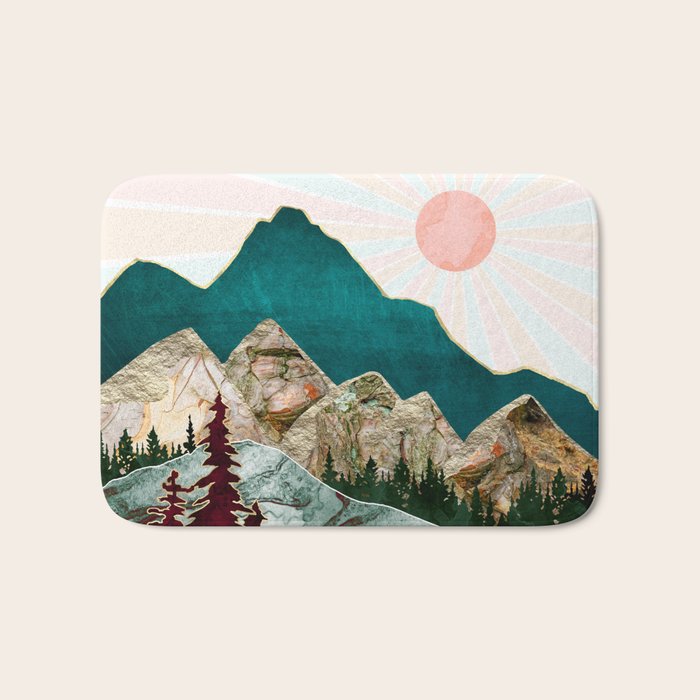 Retro Autumn Vista II Bath Mat Gallery Image 1