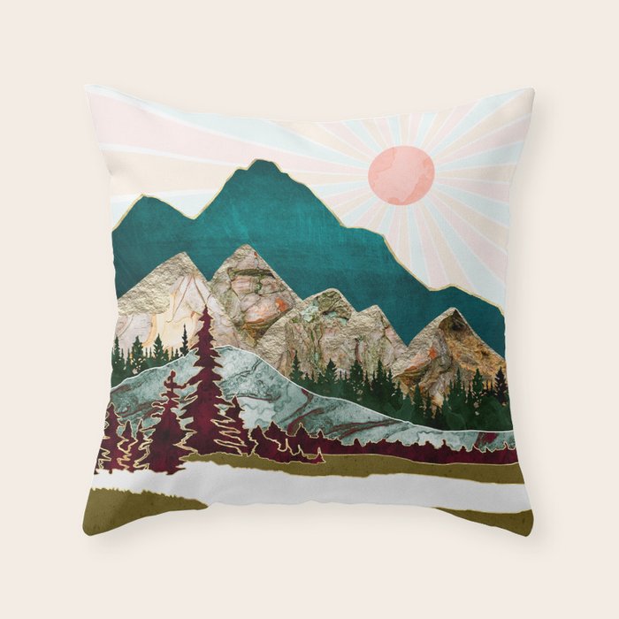 Retro Autumn Vista II Throw Pillow Gallery Image 1