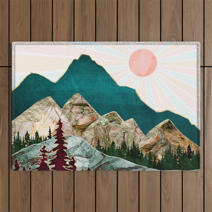 Retro Autumn Vista II Outdoor Rug Gallery Image 1