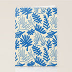 Abstract blue nature leaf art pattern Stationery Card Gallery Image 2