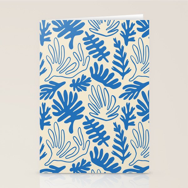 Abstract blue nature leaf art pattern Stationery Card Gallery Image 2