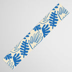 Abstract blue nature leaf art pattern Table Runner Gallery Image 3