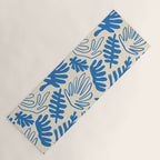 Abstract blue nature leaf art pattern Yoga Mat Gallery Image 1