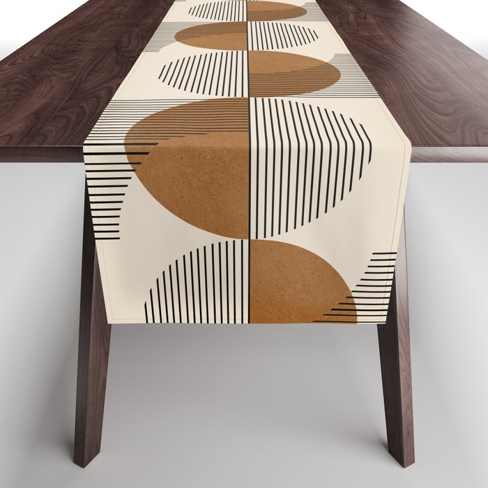 Abstraction_SUNSHINE_BALANCE_YINYANG_LINE_POP_ART_0630A Table Runner Gallery Image 1