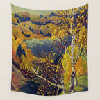 Franklin Carmichael Canadian artist Art Nouveau Post-Impressionism October Gold Wall Tapestry Gallery Image 4
