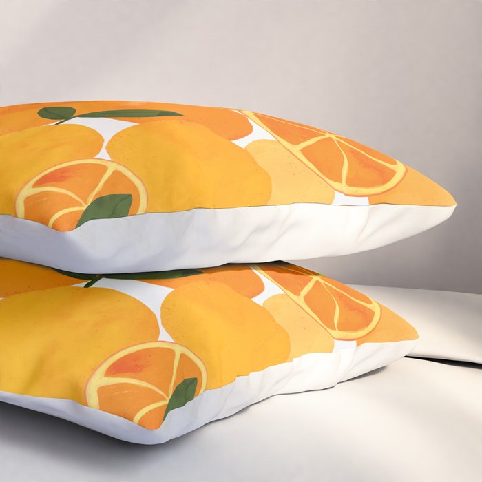 mediterranean oranges still life  Pillow Sham Gallery Image 3