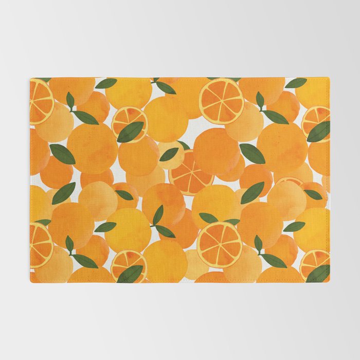mediterranean oranges still life  Rug Gallery Image 2
