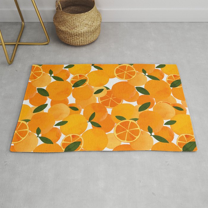 mediterranean oranges still life  Rug Gallery Image 1