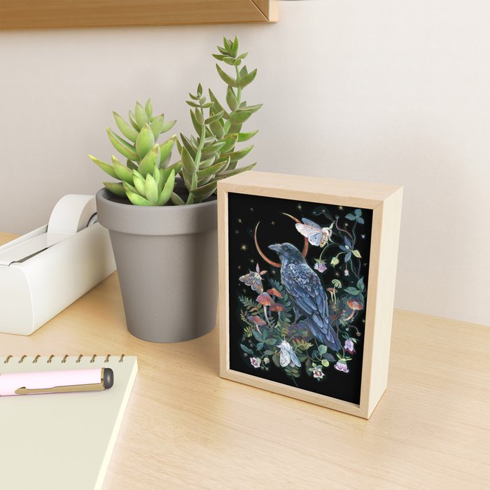 Moon Raven  Mini Art Print Gallery Image 2