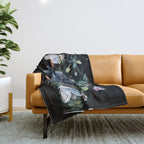 Moon Raven  Throw Blanket Gallery Image 1