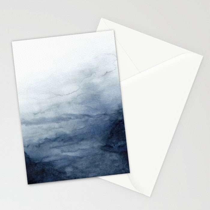 Indigo Abstract Painting | No.2 Stationery Card Gallery Image 2