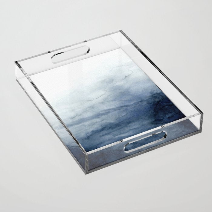 Indigo Abstract Painting | No.2 Acrylic Tray Gallery Image 1