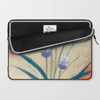 Minimal Lavender Floral Art Laptop Sleeve Gallery Image 2