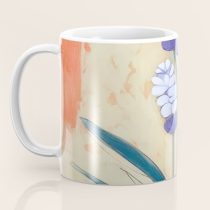 Minimal Lavender Floral Art Coffee Mug Gallery Image 3