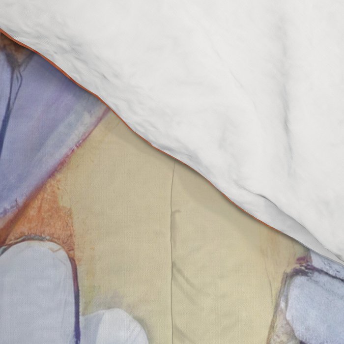 Minimal Lavender Floral Art Comforter Gallery Image 4
