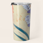 Minimal Lavender Floral Art Travel Mug Gallery Image 3