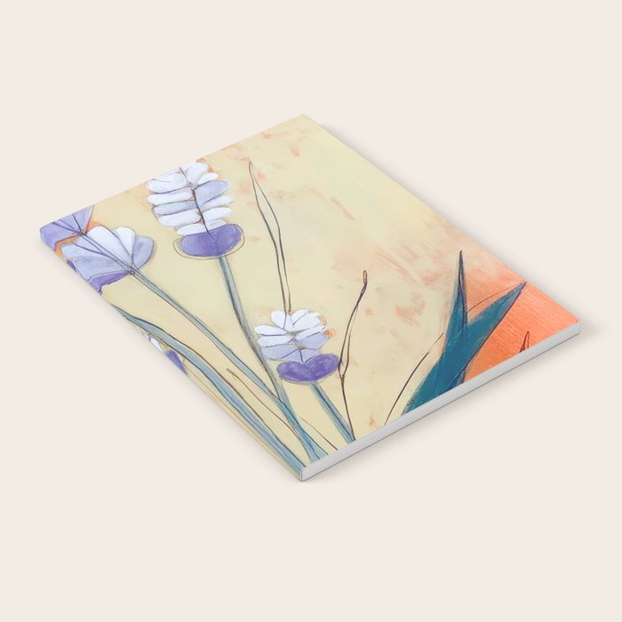 Minimal Lavender Floral Art Notebook Gallery Image 1