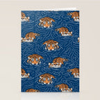Tigers in the water Stationery Card Gallery Image 2