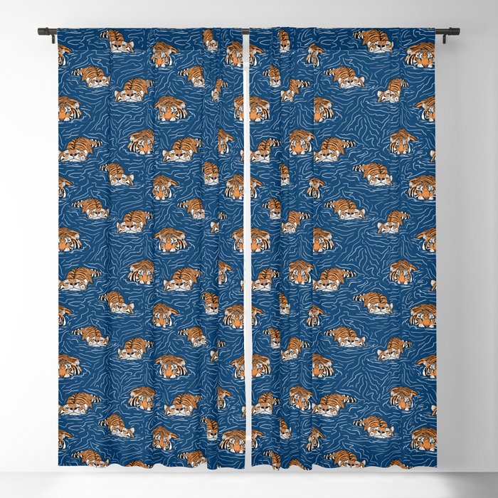 Tigers in the water Window Curtain Gallery Image 5