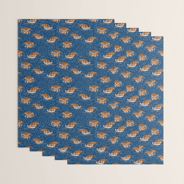 Tigers in the water Wrapping Paper Gallery Image 3