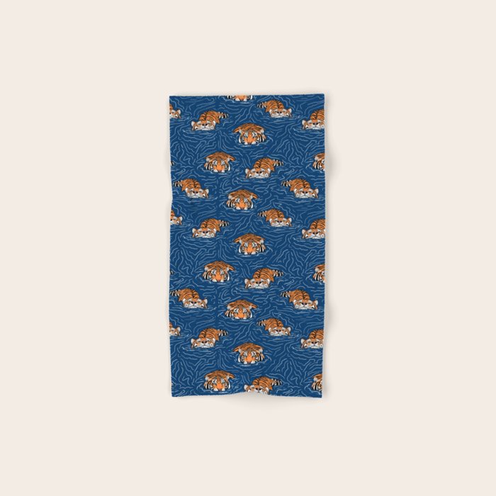 Tigers in the water Bath Towel Gallery Image 1