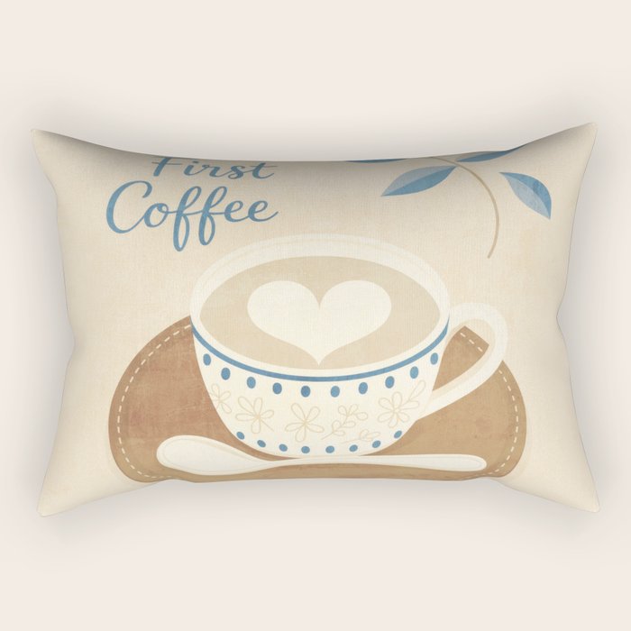 But First Coffee III Rectangular Pillow Gallery Image 2