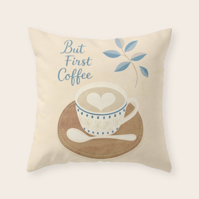 But First Coffee III Throw Pillow Gallery Image 6
