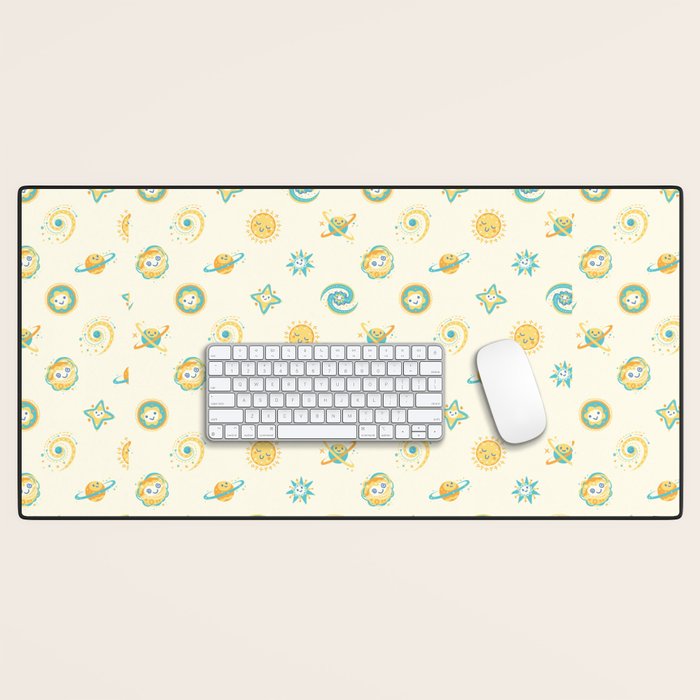 Pastel space pattern Desk Mat Gallery Image 1