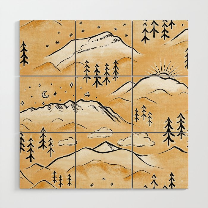 Monte Vista - marigold  Wood Wall Art Gallery Image 1