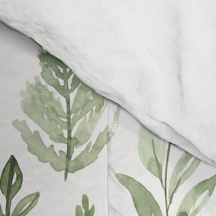 Watercolor leaves Comforter Gallery Image 4