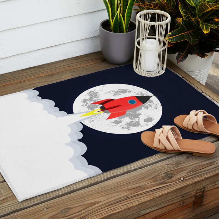 Rocket lift off Outdoor Rug Gallery Image 2
