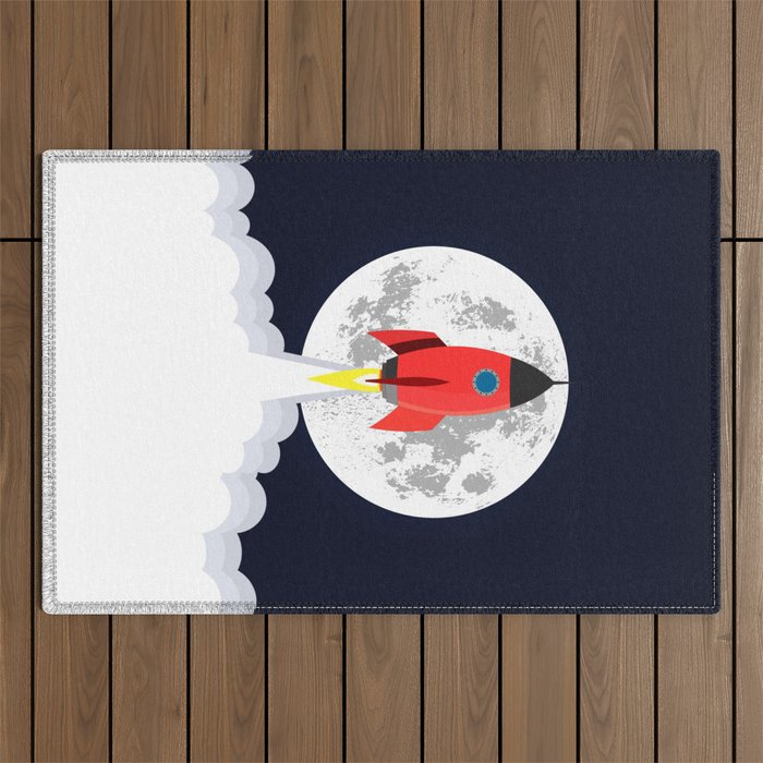 Rocket lift off Outdoor Rug Gallery Image 1