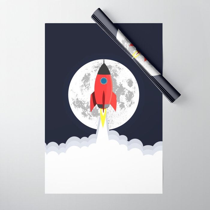 Rocket lift off Wrapping Paper Gallery Image 1