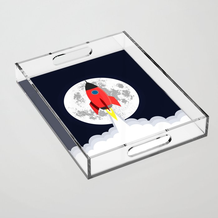 Rocket lift off Acrylic Tray Gallery Image 1